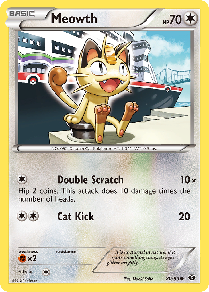 Meowth (80/99) [Black & White: Next Destinies] | Good Games Modbury