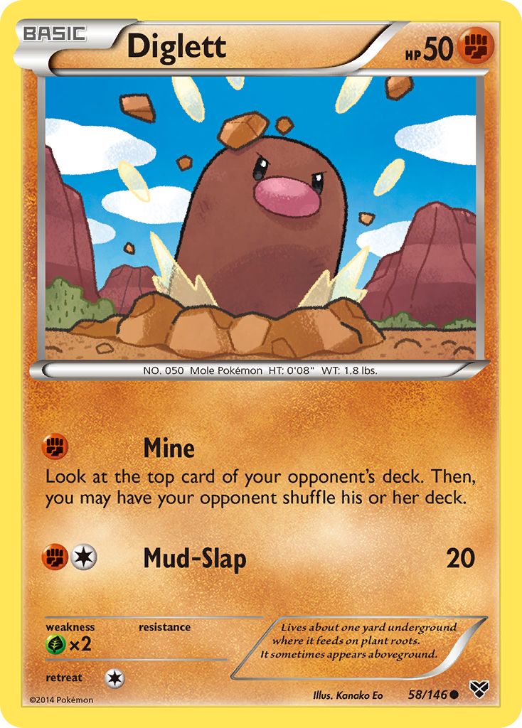 Diglett (58/146) [XY: Base Set] | Good Games Modbury