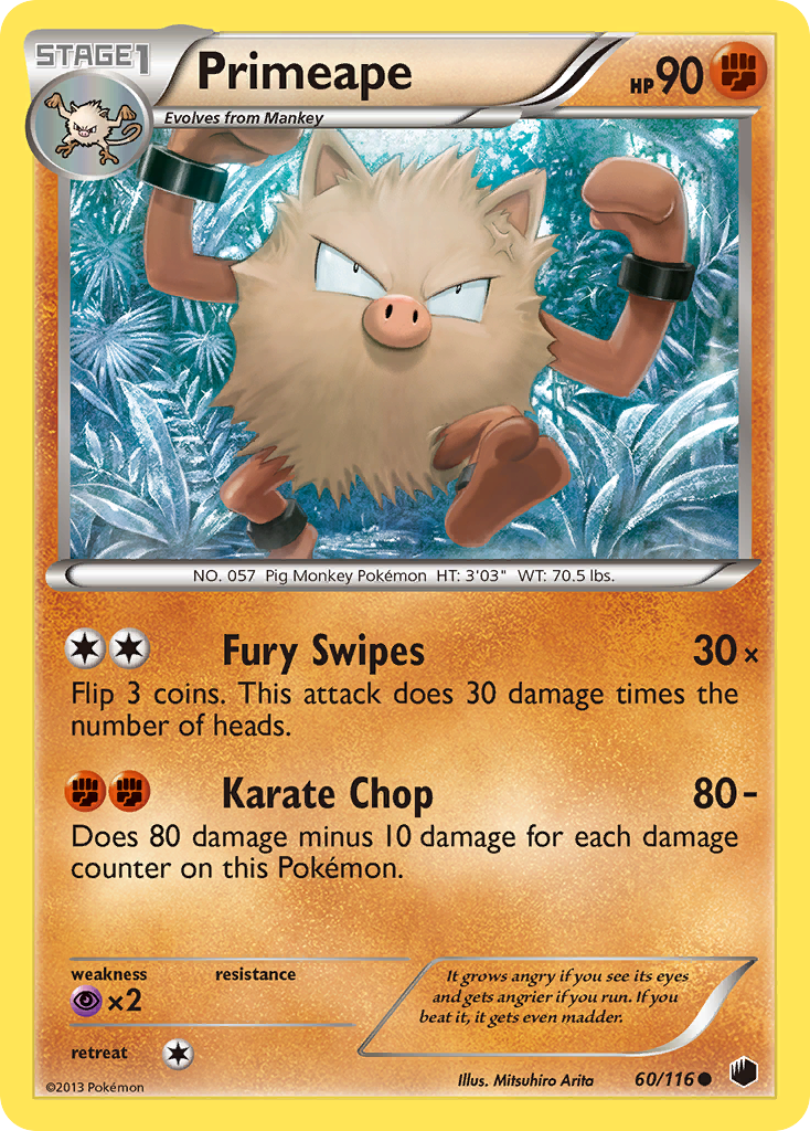 Primeape (60/116) [Black & White: Plasma Freeze] | Good Games Modbury