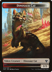 Bird // Dinosaur Cat Double-Sided Token [Commander 2020 Tokens] | Good Games Modbury