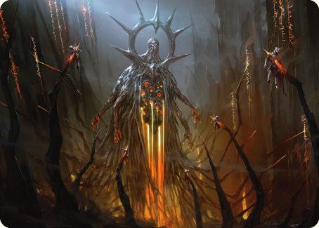 Solphim, Mayhem Dominus Art Card [Phyrexia: All Will Be One Art Series] | Good Games Modbury