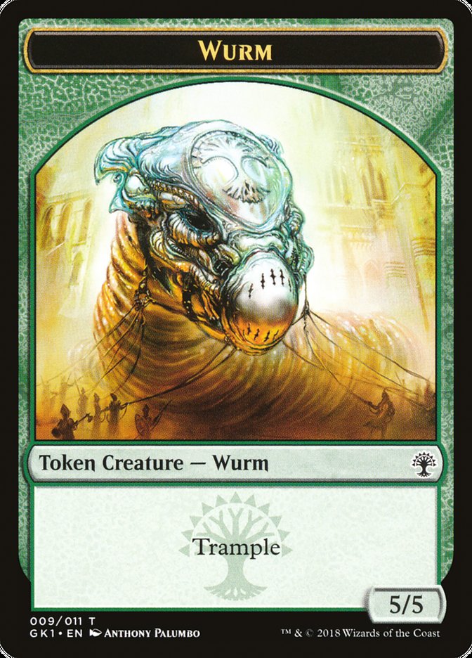 Wurm // Saproling Double-Sided Token [Guilds of Ravnica Guild Kit Tokens] | Good Games Modbury