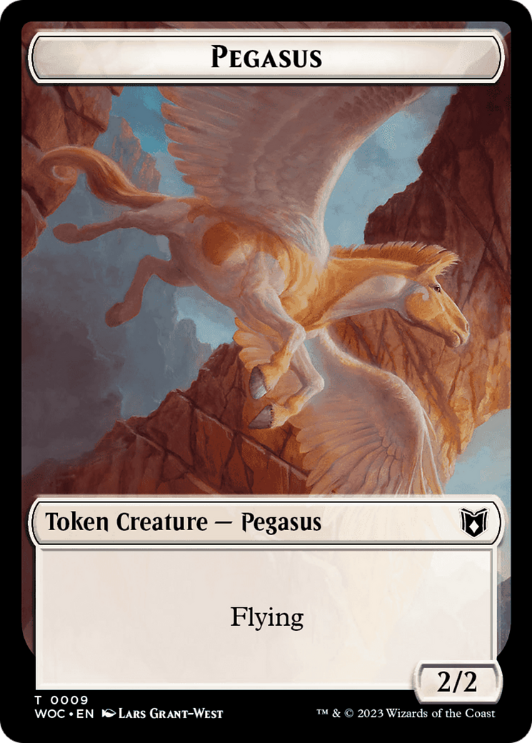 Pirate // Pegasus Double-Sided Token [Wilds of Eldraine Commander Tokens] | Good Games Modbury