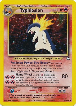 Typhlosion (18/111) [Neo Genesis Unlimited] | Good Games Modbury