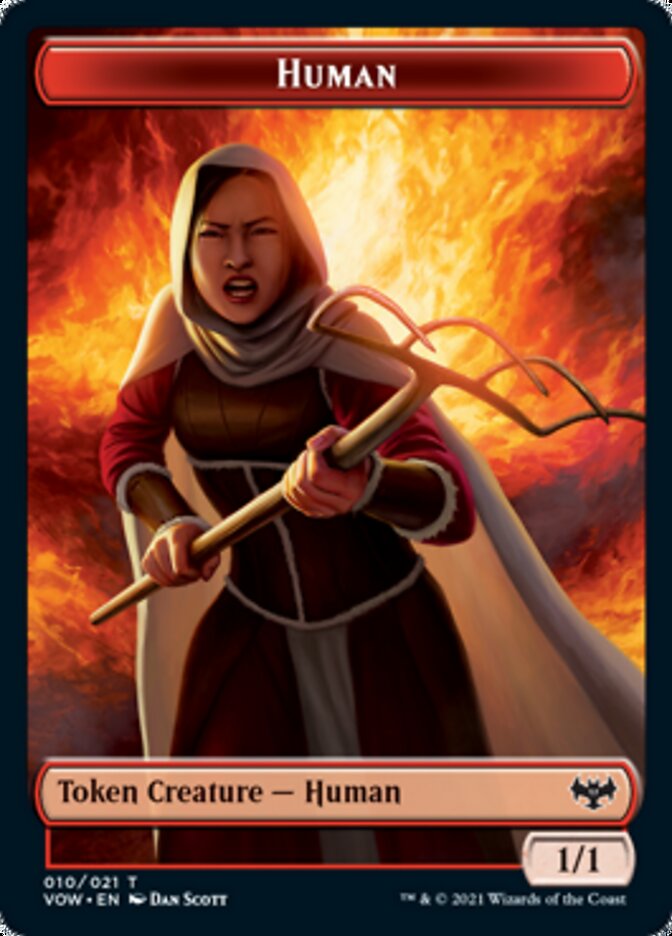 Copy // Human (010) Double-Sided Token [Innistrad: Crimson Vow Tokens] | Good Games Modbury