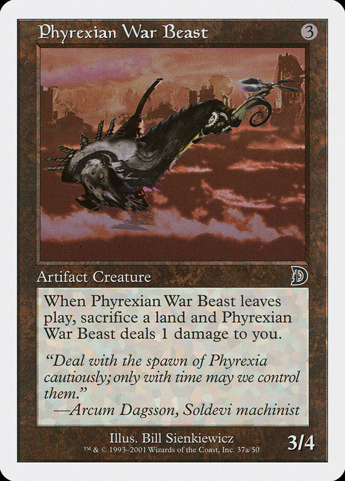 Phyrexian War Beast (Signature on Left) [Deckmasters] | Good Games Modbury