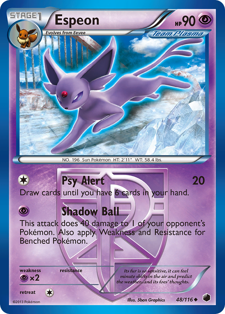 Espeon (48/116) [Black & White: Plasma Freeze] | Good Games Modbury