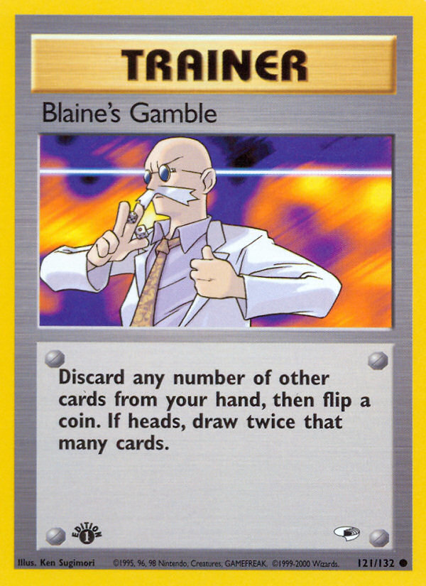 Blaine's Gamble (121/132) [Gym Heroes 1st Edition] | Good Games Modbury