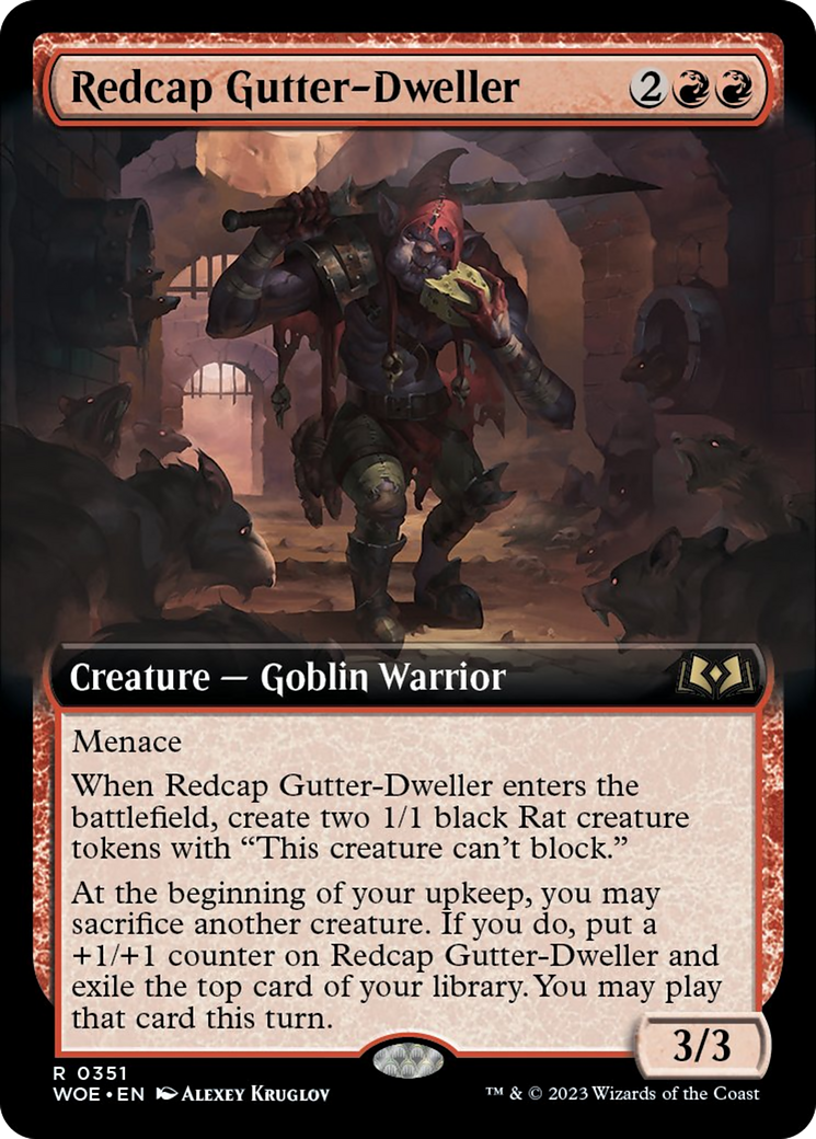 Redcap Gutter-Dweller (Extended Art) [Wilds of Eldraine] | Good Games Modbury
