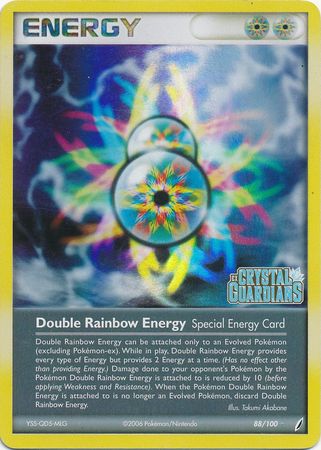 Double Rainbow Energy (88/100) (Stamped) [EX: Crystal Guardians] | Good Games Modbury