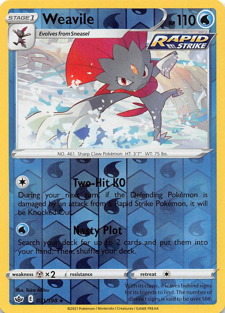 Weavile (031/198) [Sword & Shield: Chilling Reign] | Good Games Modbury