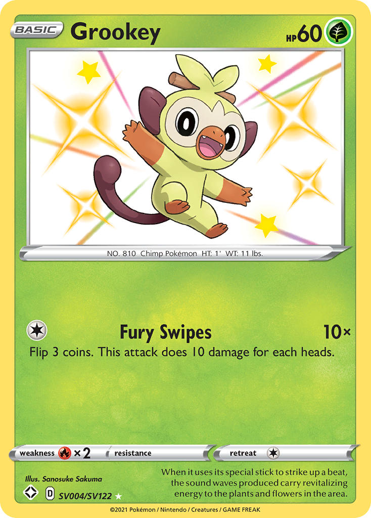 Grookey (SV004/SV122) [Sword & Shield: Shining Fates] | Good Games Modbury