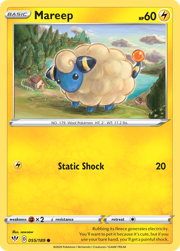 Mareep (055/189) [Sword & Shield: Darkness Ablaze] | Good Games Modbury