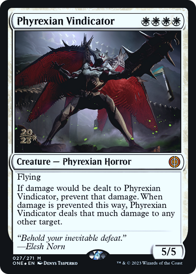 Phyrexian Vindicator [Phyrexia: All Will Be One Prerelease Promos] | Good Games Modbury