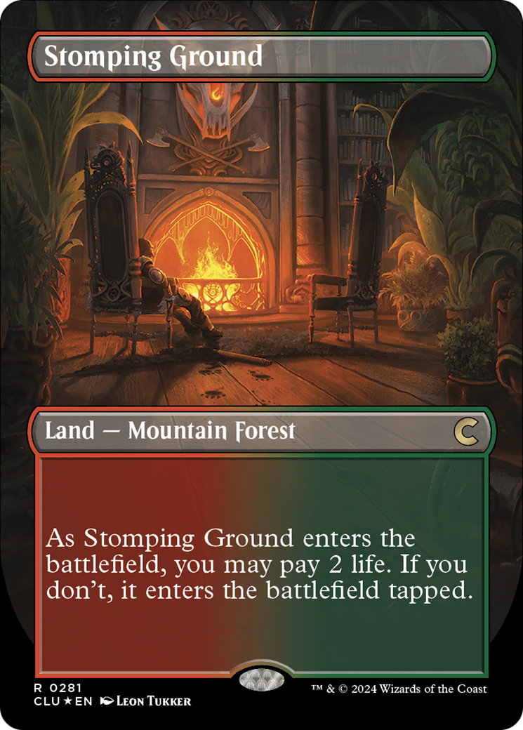 Stomping Ground (Borderless) [Ravnica: Clue Edition] | Good Games Modbury