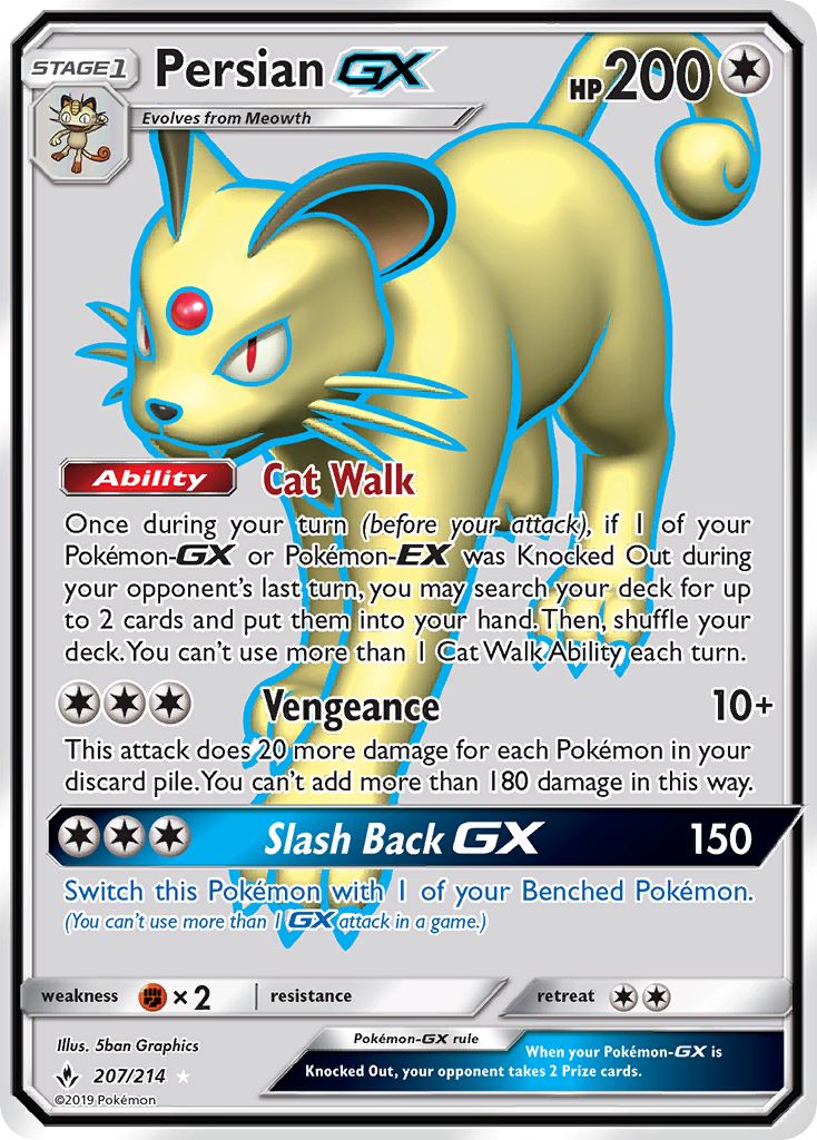 Persian GX (207/214) [Sun & Moon: Unbroken Bonds] | Good Games Modbury