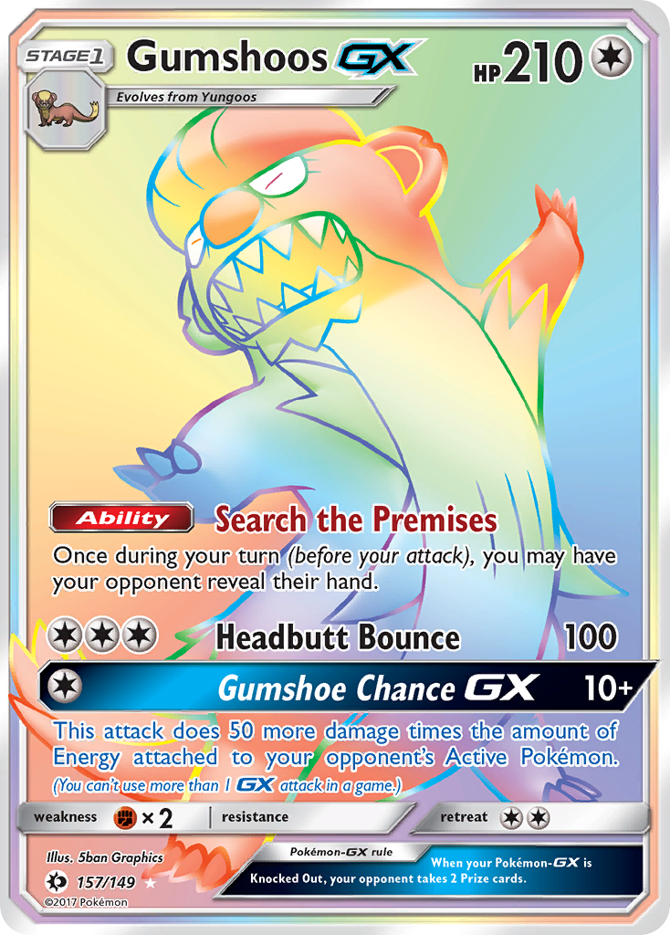 Gumshoos GX (157/149) [Sun & Moon: Base Set] | Good Games Modbury