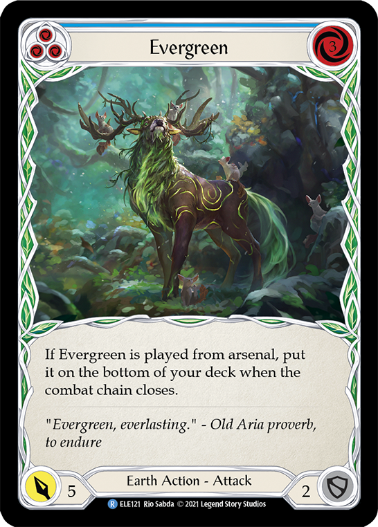 Evergreen (Blue) [ELE121] (Tales of Aria)  1st Edition Rainbow Foil | Good Games Modbury