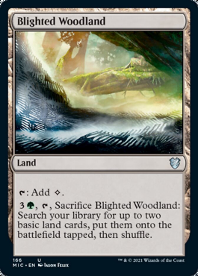 Blighted Woodland [Innistrad: Midnight Hunt Commander] | Good Games Modbury