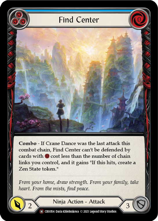 Find Center [U-CRU054] (Crucible of War Unlimited)  Unlimited Rainbow Foil | Good Games Modbury