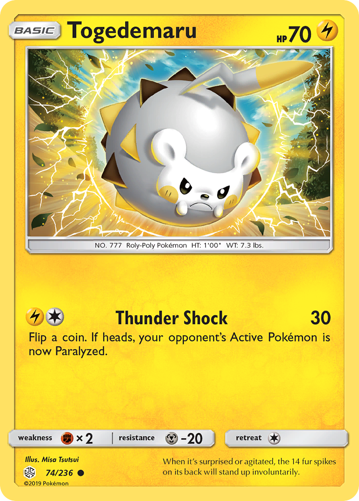 Togedemaru (74/236) [Sun & Moon: Cosmic Eclipse] | Good Games Modbury