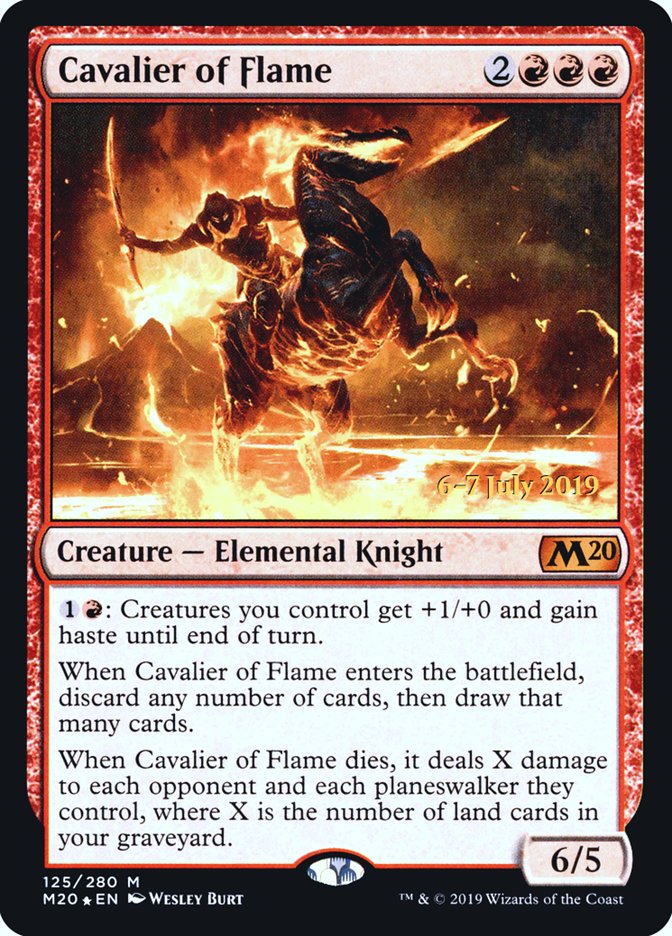 Cavalier of Flame [Core Set 2020 Prerelease Promos] | Good Games Modbury