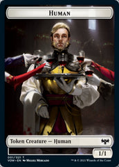 Human (001) // Human Soldier Double-Sided Token [Innistrad: Crimson Vow Tokens] | Good Games Modbury