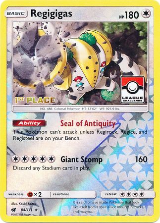 Regigigas (84/111) (League Promo 1st Place) [Sun & Moon: Crimson Invasion] | Good Games Modbury
