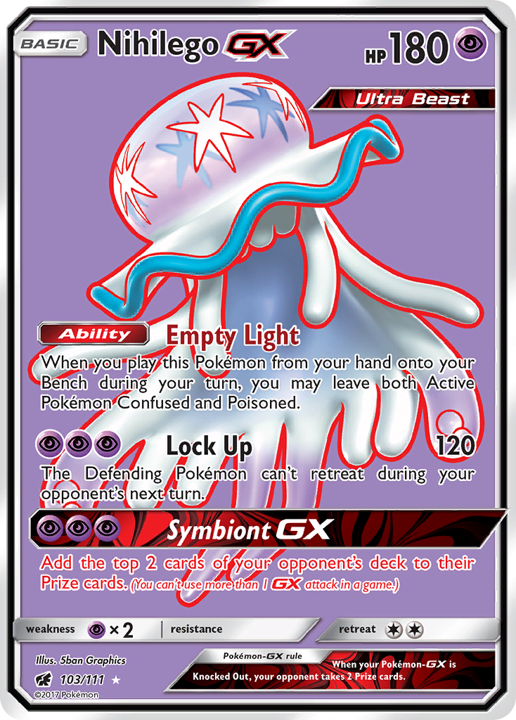 Nihilego GX (103/111) [Sun & Moon: Crimson Invasion] | Good Games Modbury