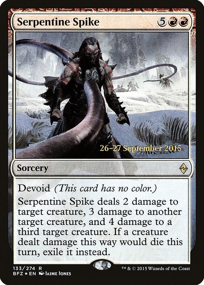 Serpentine Spike [Battle for Zendikar Prerelease Promos] | Good Games Modbury