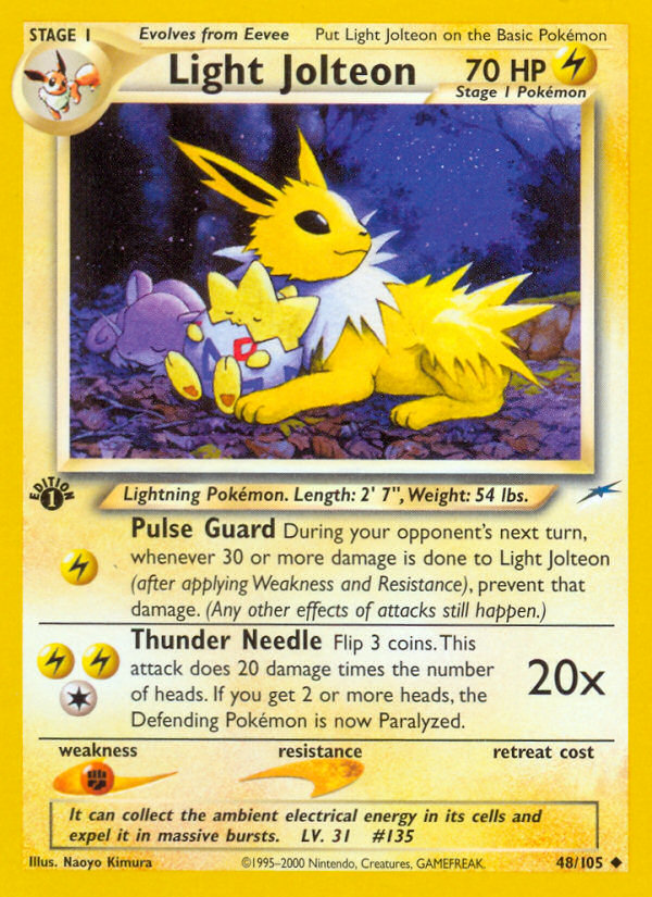 Light Jolteon (48/105) [Neo Destiny 1st Edition] | Good Games Modbury