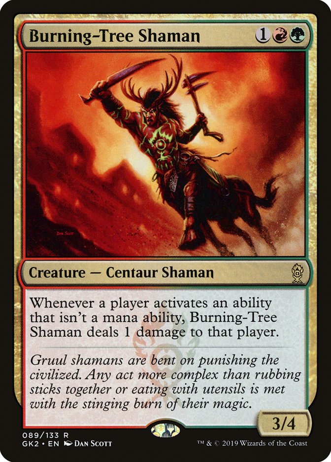 Burning-Tree Shaman [Ravnica Allegiance Guild Kit] | Good Games Modbury