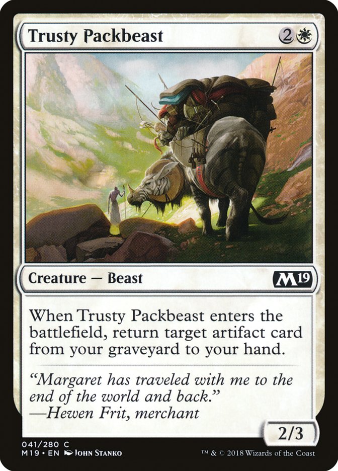 Trusty Packbeast [Core Set 2019] | Good Games Modbury