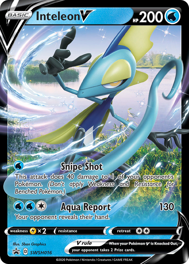 Inteleon V (SWSH016) (Jumbo Card) [Sword & Shield: Black Star Promos] | Good Games Modbury