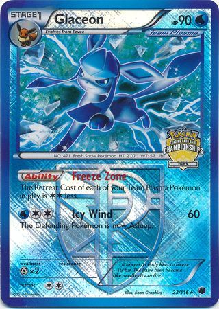 Glaceon (23/116) (City Championship Promo) [Black & White: Plasma Freeze] | Good Games Modbury