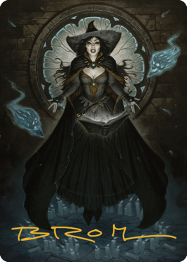 Tasha, the Witch Queen Art Card (76) (Gold-Stamped Signature) [Commander Legends: Battle for Baldur's Gate Art Series] | Good Games Modbury