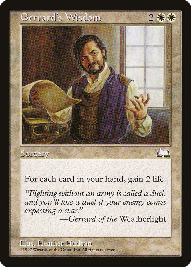 Gerrard's Wisdom [Weatherlight] | Good Games Modbury