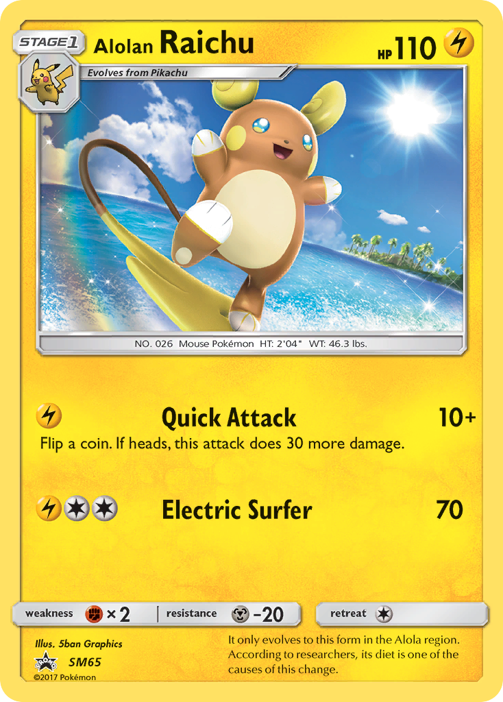 Alolan Raichu (SM65) [Sun & Moon: Black Star Promos] | Good Games Modbury