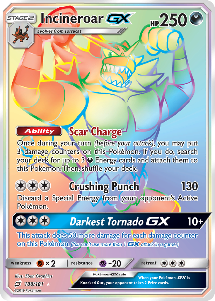 Incineroar GX (188/181) [Sun & Moon: Team Up] | Good Games Modbury