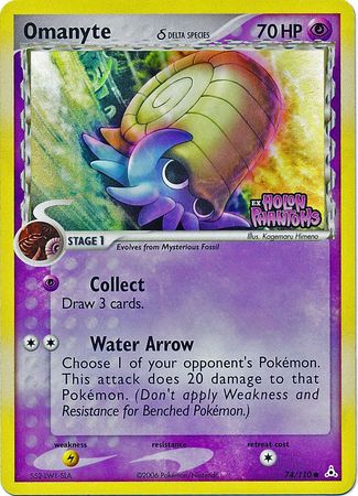 Omanyte (74/110) (Delta Species) (Stamped) [EX: Holon Phantoms] | Good Games Modbury