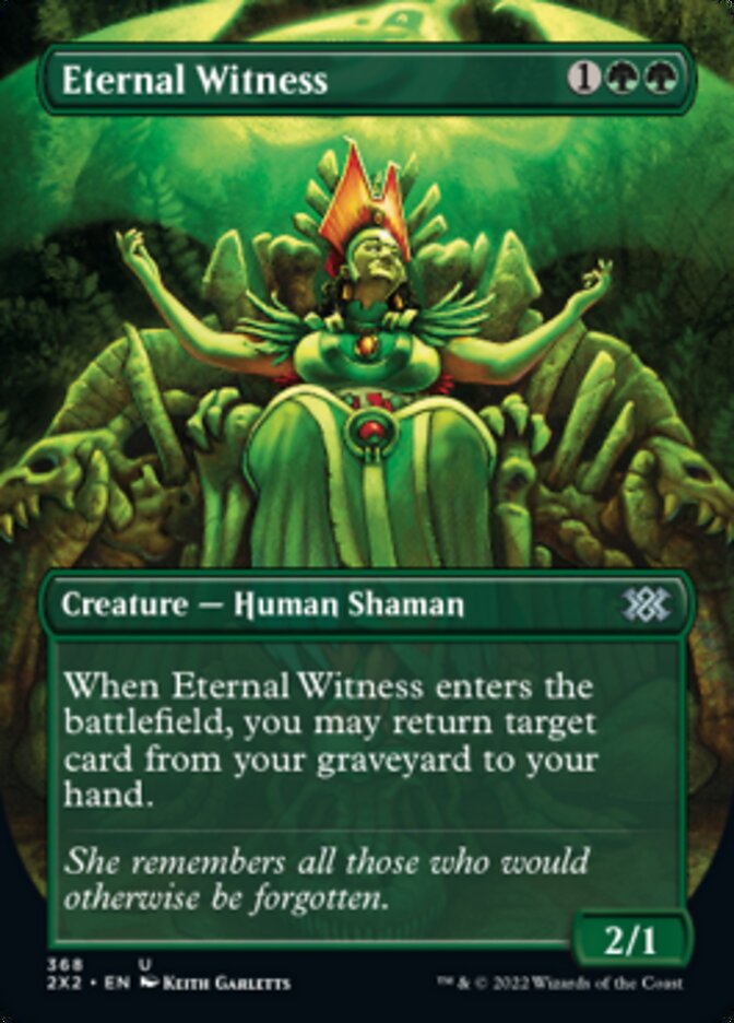 Eternal Witness (Borderless Alternate Art) [Double Masters 2022] | Good Games Modbury