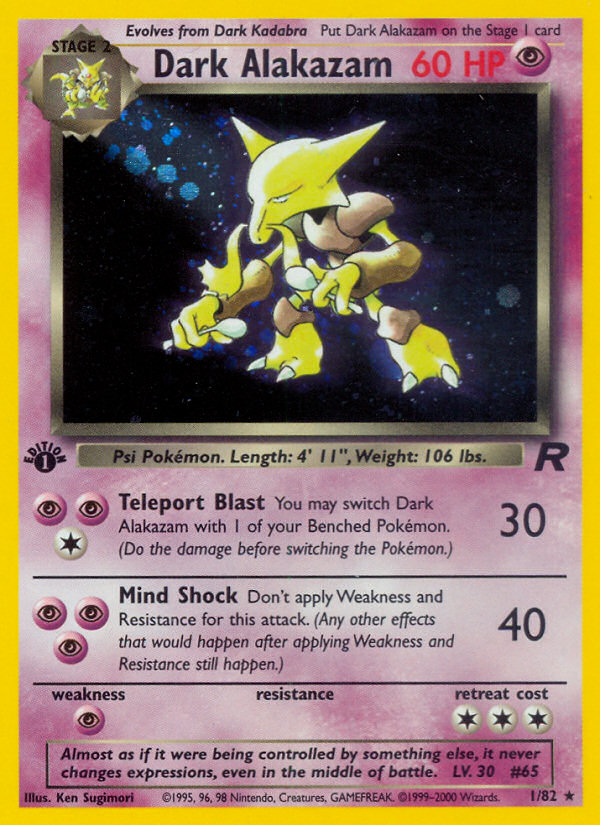 Dark Alakazam (1/82) [Team Rocket 1st Edition] | Good Games Modbury