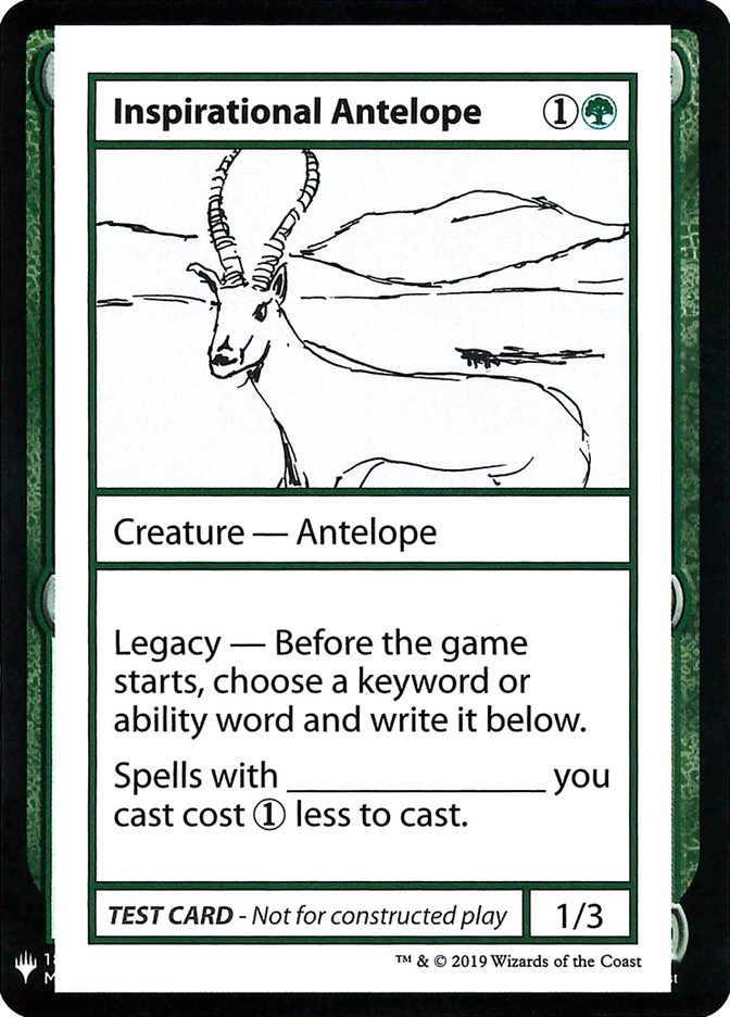 Inspirational Antelope [Mystery Booster Playtest Cards] | Good Games Modbury