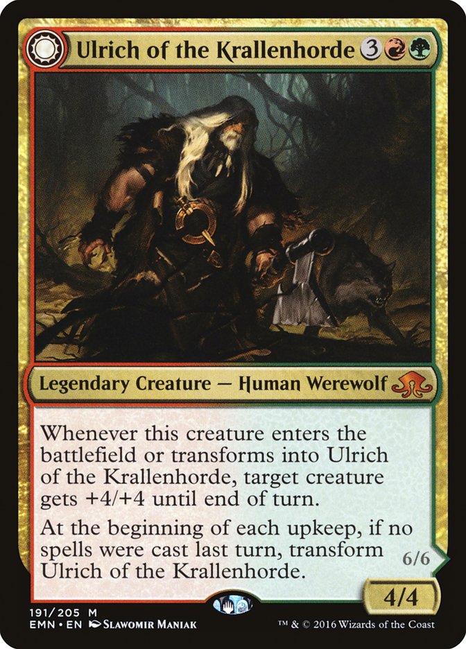 Ulrich of the Krallenhorde // Ulrich, Uncontested Alpha [Eldritch Moon] | Good Games Modbury