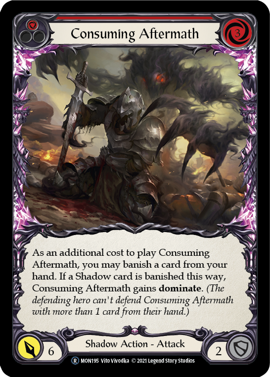 Consuming Aftermath (Red) [U-MON195-RF] (Monarch Unlimited)  Unlimited Rainbow Foil | Good Games Modbury