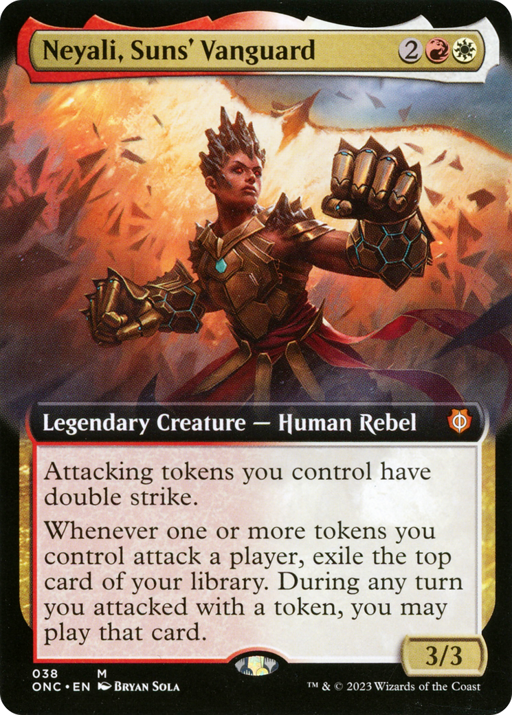 Neyali, Suns' Vanguard (Extended Art) [Phyrexia: All Will Be One Commander] | Good Games Modbury