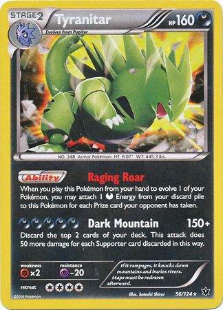 Tyranitar (56/124) (Cosmos Holo) [XY: Fates Collide] | Good Games Modbury