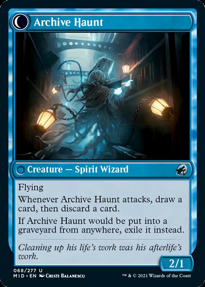 Overwhelmed Archivist // Archive Haunt [Innistrad: Midnight Hunt] | Good Games Modbury