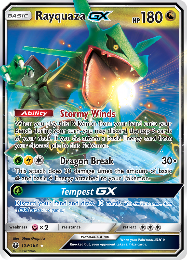 Rayquaza GX (109/168) [Sun & Moon: Celestial Storm] | Good Games Modbury