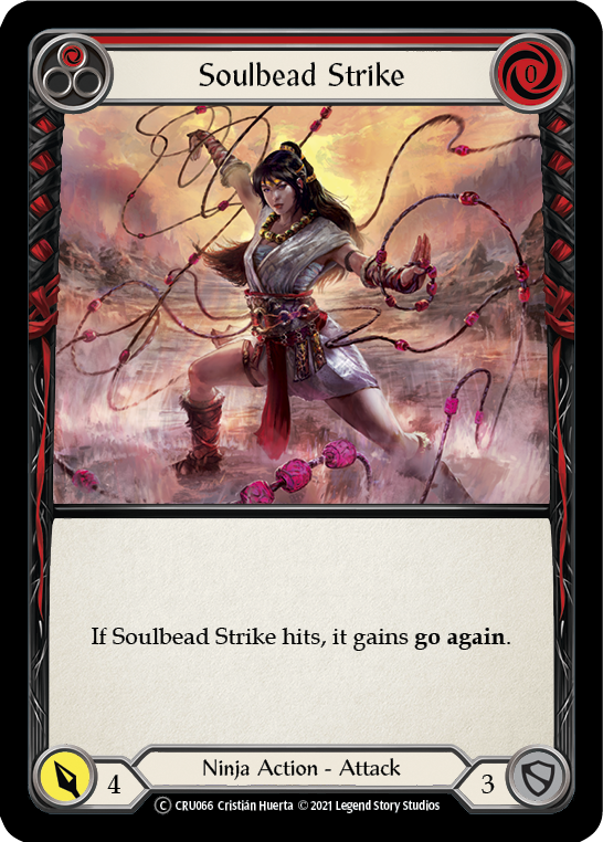 Soulbead Strike (Red) [U-CRU066] (Crucible of War Unlimited)  Unlimited Rainbow Foil | Good Games Modbury